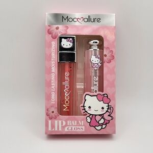 HELLO KITTY 2-Pack Lip Gloss + Lip Balm Set NEW